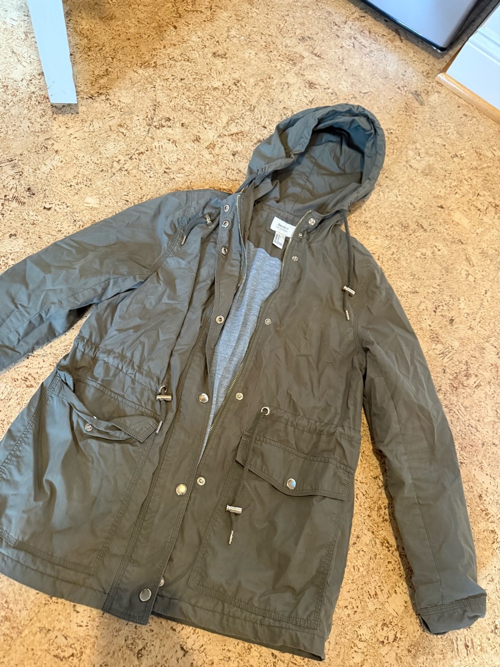 Forever 21 Olive Green Hooded Field Jacket